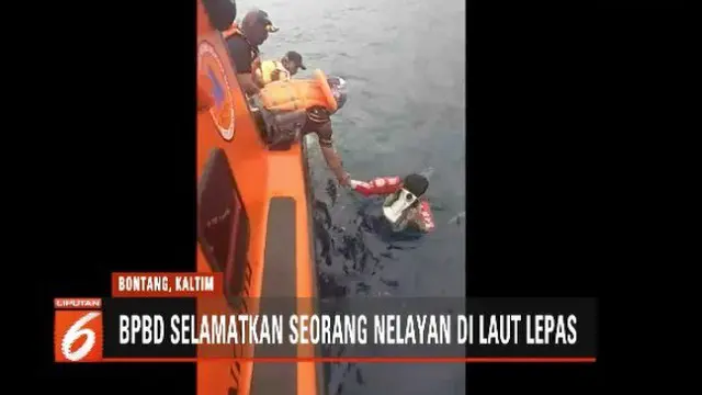 Detik-Detik Penyelamatan Nelayan Terombang-ambing di Laut Selama 14 Jam