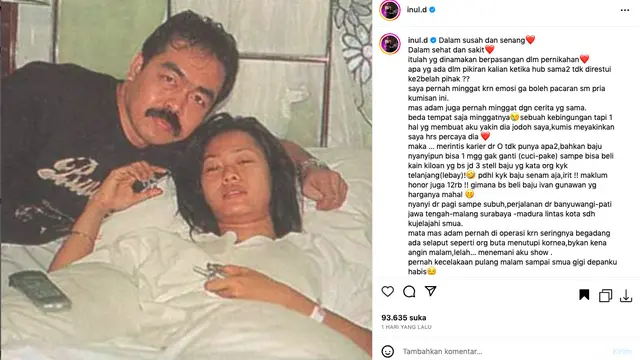 Inul Daratista Cerita Saat Ia dan Adam Suseno Pernah Minggat dari Rumah Karena Hubungannya Sama-Sama Tak Direstui Keluarga