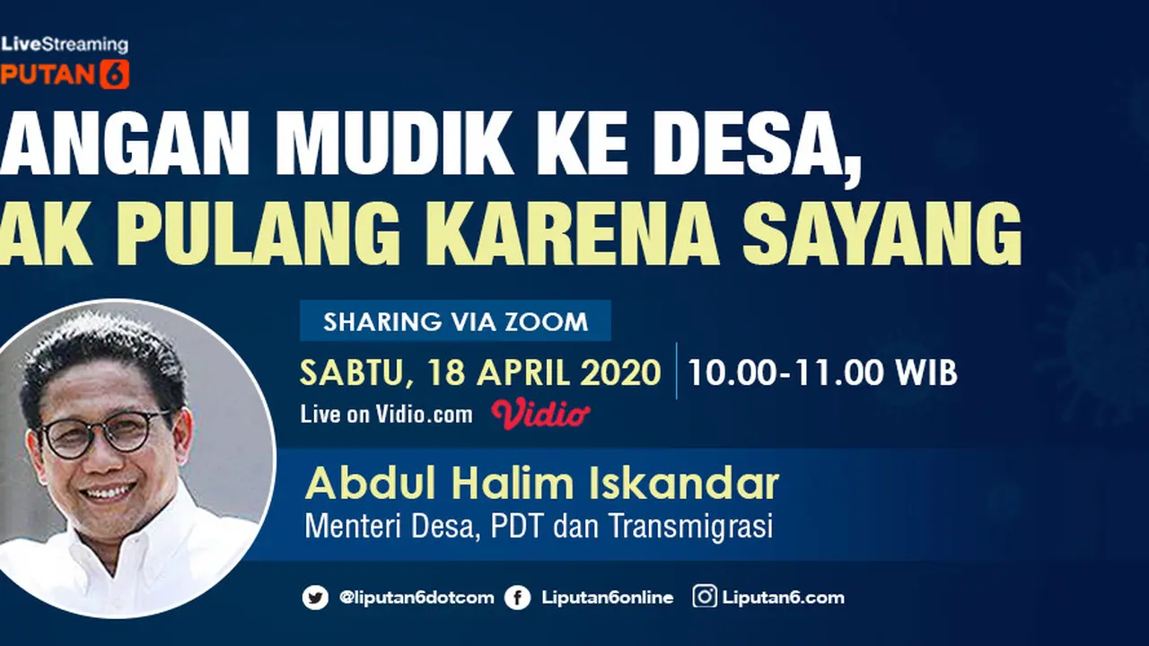 Tonton Live Streaming: Jangan Mudik ke Desa, Tak Pulang karena Sayang