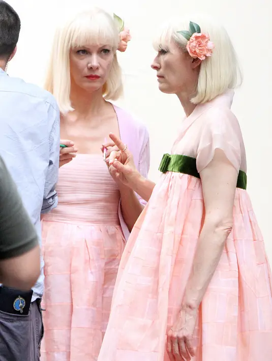 Nah ini penampilan Tilda Swinton saat syuting Okja! (Roger Wong/INFphoto.com)