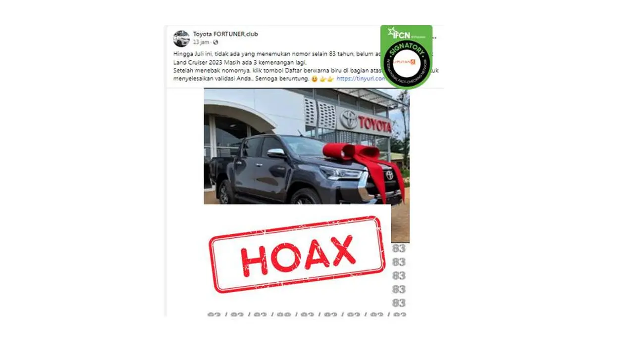 Cek Fakta Toyota bagikan Land Cruiser di Facebook