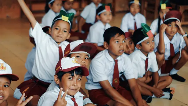 Ilustrasi murid, pelajar, SD