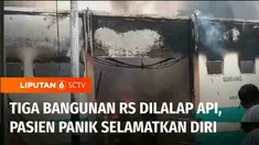 Pasien Rumah Sakit Dunda Limboto, Kabupaten Gorontalo, panik lalu berhamburan menyelamatkan diri. Pasalnya pada Senin siang, ada tiga bangunan di kompleks rumah sakit itu yang hangus dilalap si jago merah.