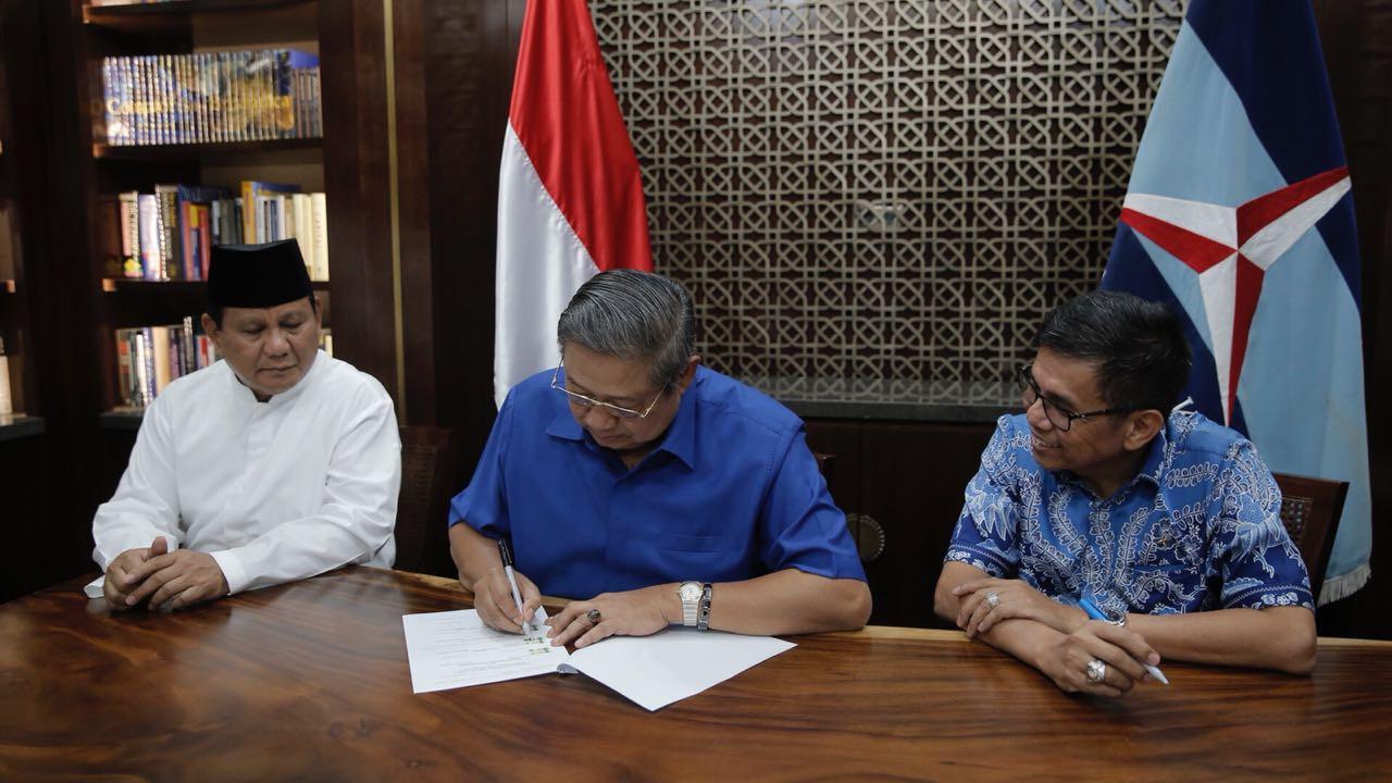 Pertemuan Prabowo Subianto dan SBY. (Dokumentasi Partai Demokrat)