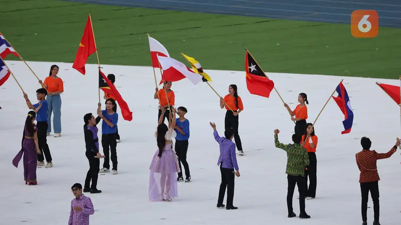 SEA Games 2023: Pembukaan: Bendera Merah Putih Dipasang Tebalik