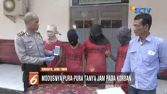 Ketauan menjambret, empat anak di bawah umur dihakimi massa saat beraksi di daerah Asem Bagus, Surabaya.
