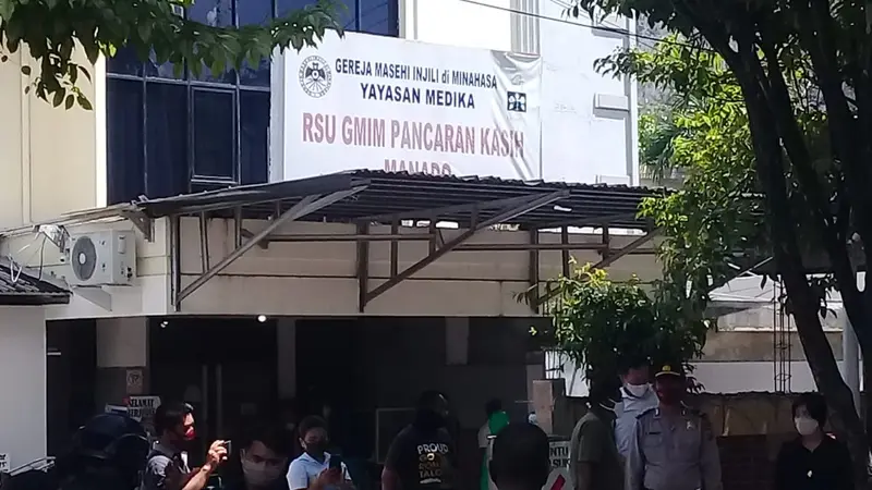 Rumah Sakit Umum Pancaran Kasih Manado, salah satu fasilitas kesehatan yang menangani pasien Covid-19 di Sulut.