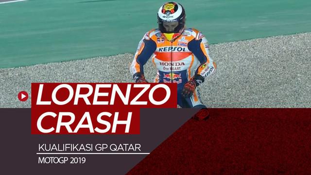 Berita video hasil kualifikasi MotoGP Qatar 2019 di mana Maverick Vinales menempati pole position, sedangkan Jorge Lorenzo mengalami crash.