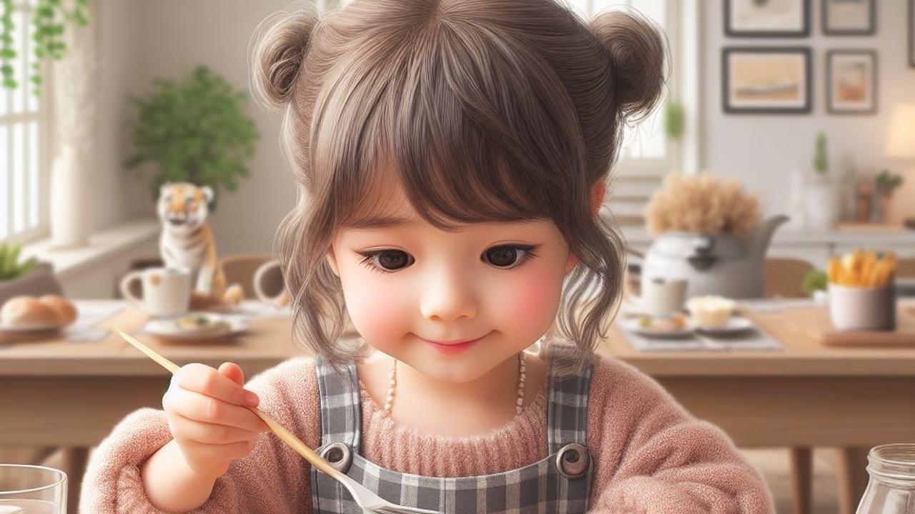 Ilustrasi Anak Makan