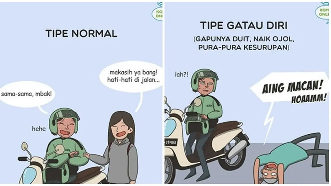 Tipe Penumpang Ojek Online
