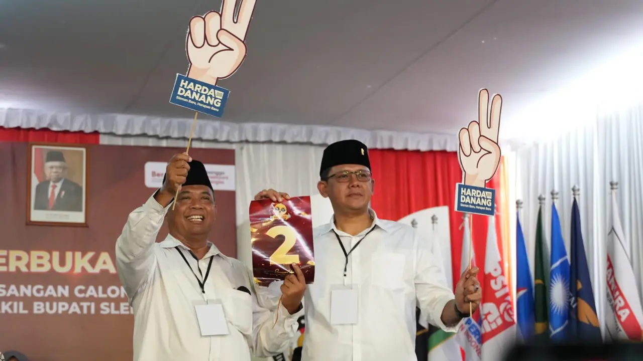 Pasangan Calon (Paslon) Bupati dan Wakil Bupati Harda Kiswaya dan Danang Maharsa dapat nomor urut 2 dalam Pemilihan Kepala Daerah (Pilkada) Kabupaten Sleman 2024 (Istimewa)