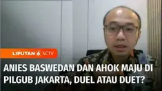 Muncul narasi duet antara Anies dan Ahok di Pilgub Jakarta mendatang. Sempat menjadi viral dalam Pilkada Jakarta sebelumnya. Mungkinkah, kini Anies dan Ahok akan bersanding ? Berikut cuplikan dialog bersama Direktur Eksekutif Charta Politika, Yunarto...