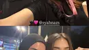 Aaliyah Massaid tampil dengan atasan lengan pendek hitam body fit. Syahnaz mengenakan kerudung hitam senada dengan atasannya. [@aaliyah.massaid]