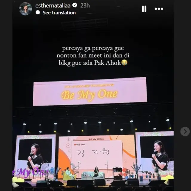 Ahok Ikut Hadiri Fan Meeting Kim Ji Won, Pegang Gambar Kim Soo Hyun dan Duduk Bareng Fans