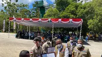 Kepala Badan Nasional Penanggulngan Bencana (BNPB) Pusat, Letjen TNI Ganip Warsito saat menghadiri acara Temu Komunitas Peduli Sungai di Kampus IAIN Ambon, Selasa (19/10/2021). (istimewa)