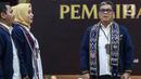 Ketua Umum Partai Garuda Ahmad Ridha Sabana saat Pendaftaran Partai Politik Calon Peserta Pemilu tahun 2024 di Kantor KPU, Jakarta, Rabu (3/8/2022). Hari ketiga pendaftaran, Partai Garuda menjadi partai politik kesebelas yang mendaftarkan diri untuk calon peserta Pemilu tahun 2024. (Liputan6.com/Johan Tallo)