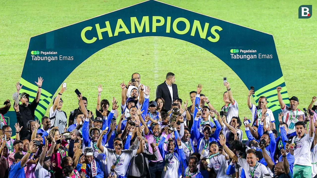 Foto: Hancurkan Semen Padang di Kandangnya, PSBS Biak Juara Pegadaian Liga 2 2023/2024 dalam Laga Final Leg kedua