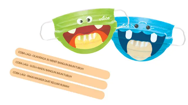 Masker Unik sebagai aksi lanjutan edukasi pencegahan Covid-19 AICE