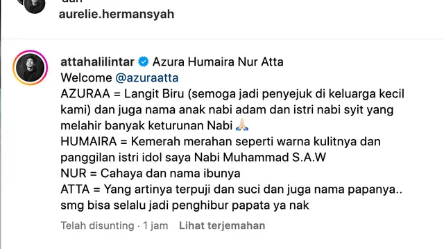Unggahan Atta Halilintar. (Foto: Dok. Instagram @attahalilintar)