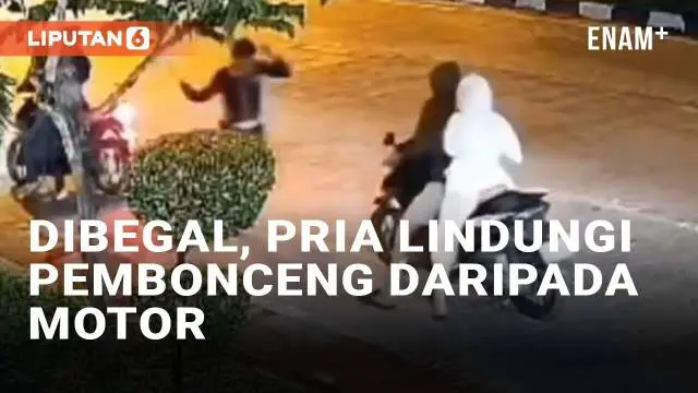 VIDEO: Heroik, Pria Ini Pilih Lindungi Pembonceng Dibanding Pertahankan Motor Saat Dibegal di Medan