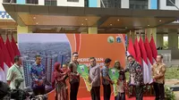 Gubernur Jakarta Pramono Anung didampingi wakilnya, Rano Karno meresmikan rumah susun sewa (rusunawa) Jagakarsa di Jakarta Selatan. (Liputan6.com/Radityo)