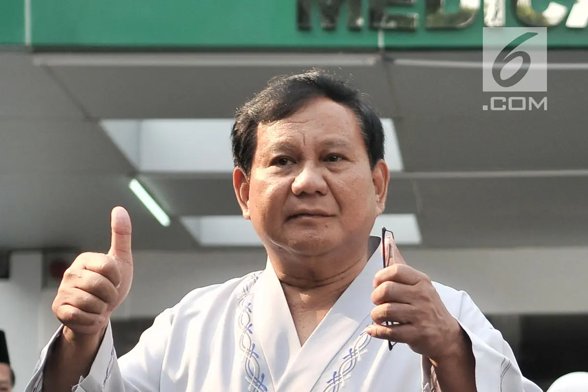 Prabowo Subianto dan Sandiaga Uno Tes Kesehatan