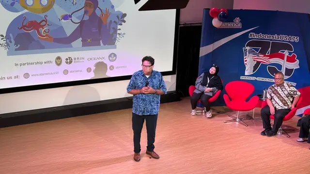 Diskusi "Deep Ocean Potential of Indonesia" yang diselenggarakan oleh Kedubes Amerika Serikat (AS) di @america, Jakarta, Selasa (9/7/2024). (Liputan6/Benedikta Miranti)