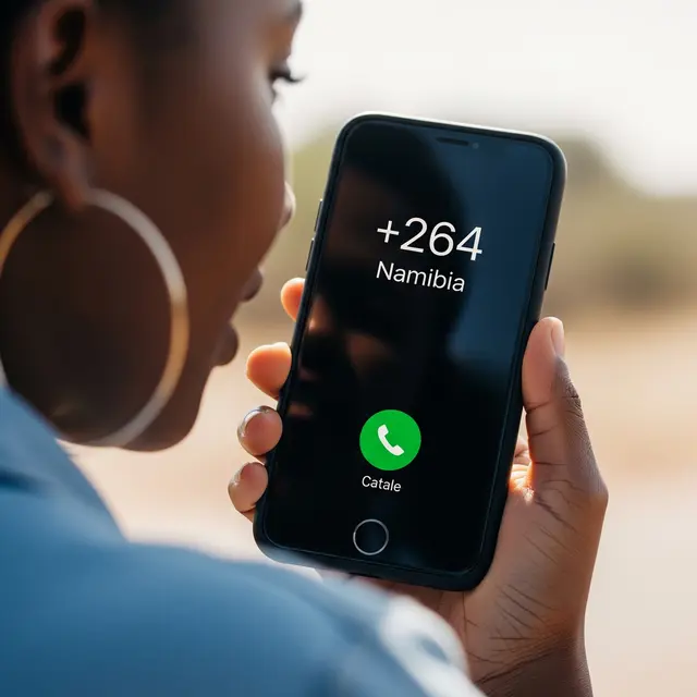 Menelepon Namibia Menggunakan Kode +264 (AI Generated)