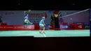 Marcus Fernaldi Gideon/Kevin Sanjaya yang kini berperingkat 9 BWF mampu memenangi babak 32 besar Indonesia Masters 2023 dengan mengalahkan ganda kuat Korea Selatan, Kang Min Hyuk/Seo Seung Jae dengan straight game 21-17, 21-12. (Bola.com/M Iqbal Ichsan)