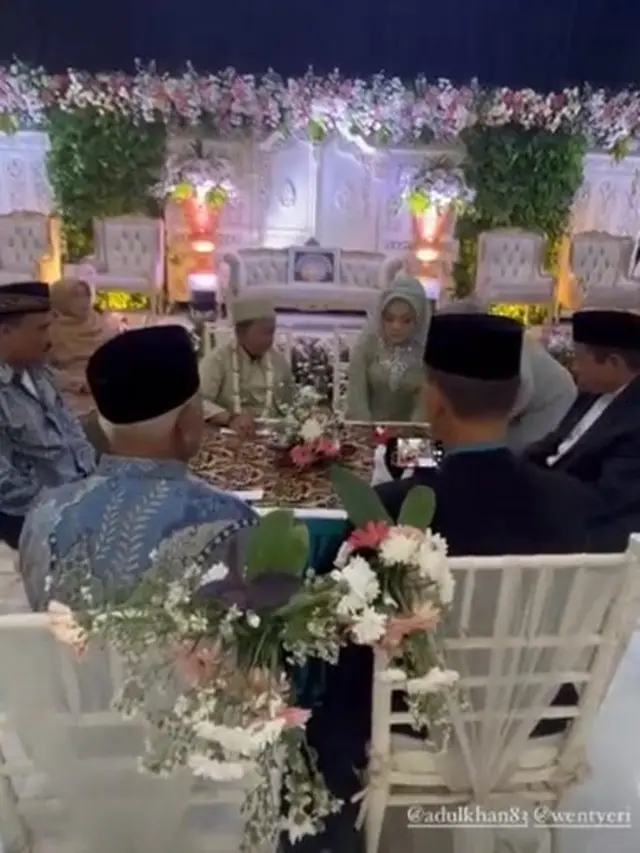Adul dan Wenty menikah (Instagram/agusbolehsalim)