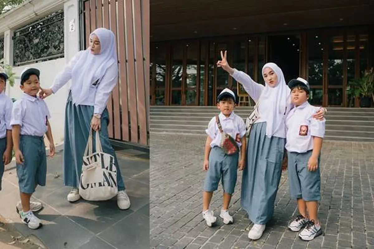 7 Potret Ririe Fairus Pakai Seragam SMA Bersama Buah Hati Ini Tuai Sorotan
