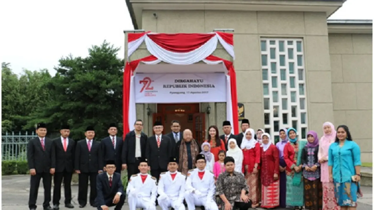 Peringatan HUT ke-72 RI di Korea Utara