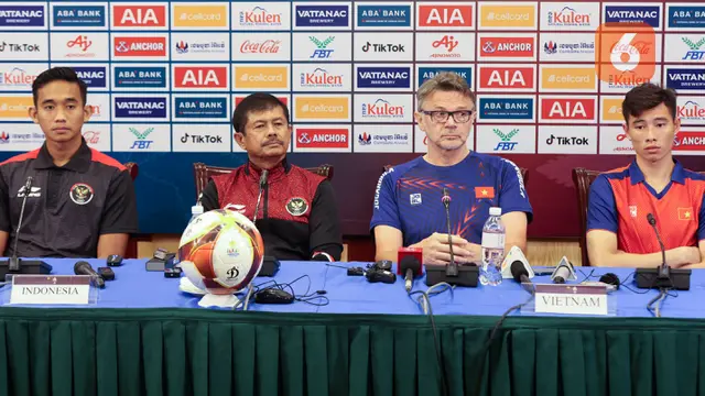 Konferensi Pers Jelang Laga Semifinal SEA Games 2023 Antara Timnas Indonesia U-22 Vs Timnas Vietnam U-22
