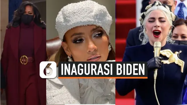 VIDEO: Gaya Busana Gaga, Jlo, hingga Michelle Obama di Inaugurasi Biden