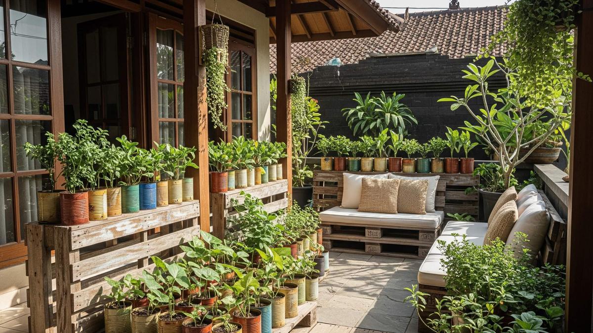 7 Desain Teras Rumah Rapi Ramah Lingkungan Penuh Tanaman Hijau, Inspirasi Hunian Asri nan Estetik