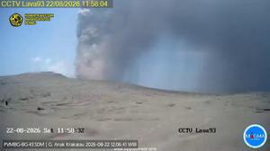 Erupsi Lagi, Anak Krakatau Semburkan Abu Hitam hingga 400 Meter