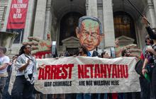 FOTO: Desak Benjamin Netanyahu Ditangkap, Massa Demonstran Geruduk Sidang Umum PBB di New York