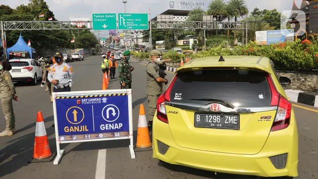 Uji Coba Penerapan Ganjil Genap Menuju Kawasan Puncak Bogor