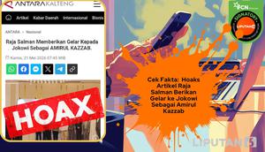 Cek fakta artikel Raja Salman berikan gelar Amirul Kazzab ke Jokowi