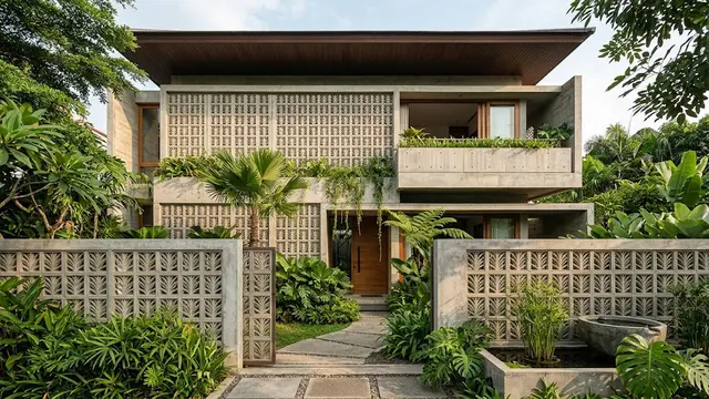 Inspirasi Roster Bermotif Daun untuk Rumah Tropis