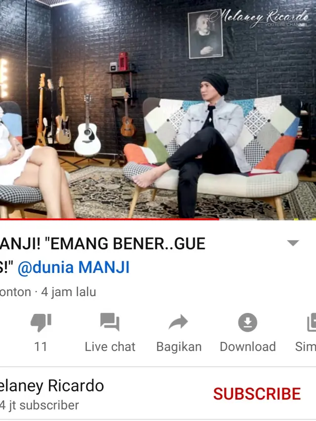 Unggahan Melaney Ricardo. (Foto: YouTube Melaney Ricardo)