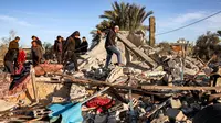 Militer Israel terus melanjutkan serangan mematikannya di sejumlah wilayah di Jalur Gaza. (BASHAR TALEB/AFP)