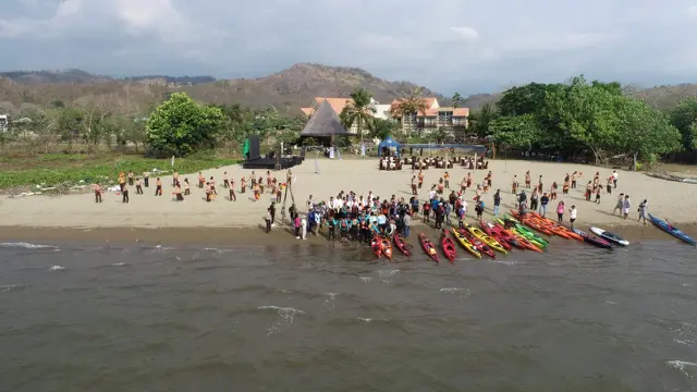 Rombongan Ekspedisi Dayung Jelajah Nusantara Tiba di Labuan Bajo Setelah 60 Hari di Laut