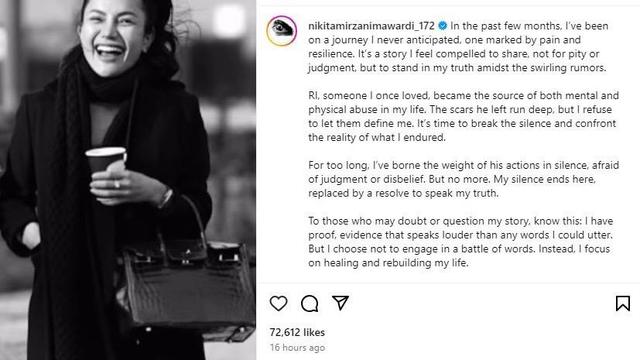 Postingan Nikita Mirzani. (Instagram.com/@nikitamirzanimawardi_172)