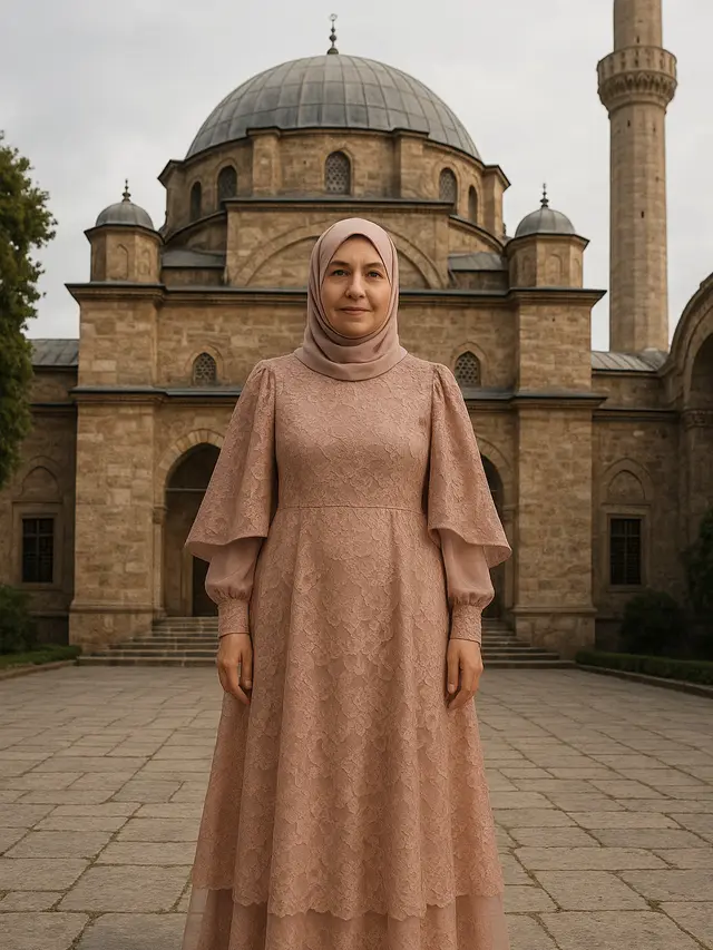 Gamis Elegan untuk Ibu-Ibu Usia 50-an