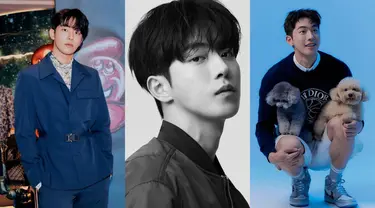 Nam Joo Hyuk terlihat mempesona mengenakan setelan jas. Aktor kelahiran 94 ini tampil dengan model rambut koma hair yang populer. (Instagram/@skawngur)