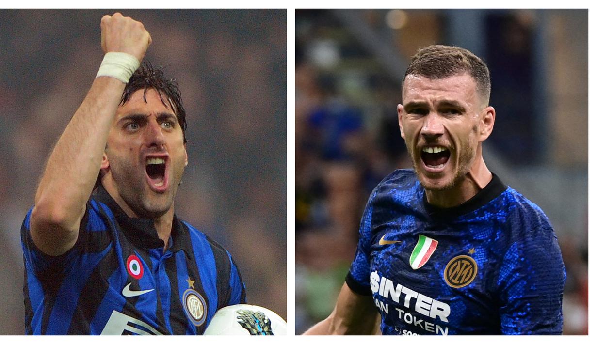 Inter Milan baru saja mendatangkan Edin Dzeko sebagai pemain anyar mereka musim ini. Meski tergolong gaek, ia diharapkan menjadi suksesor Romelu Lukaku yang hijrah ke Chelsea. Sebelumnya Nerazzurri juga pernah memiliki beberapa striker gaek. Siapa sajakah? (Foto: Kolase AFP)