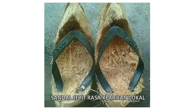 Potret Sendal Jepit Versi Kearifan Lokal Ini Bikin Geleng Geleng