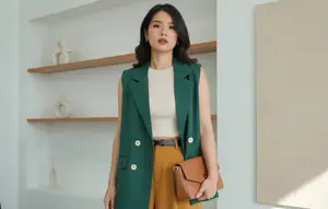 Vest Wanita Korean Look Stylish untuk Kerja Terbaru 2024