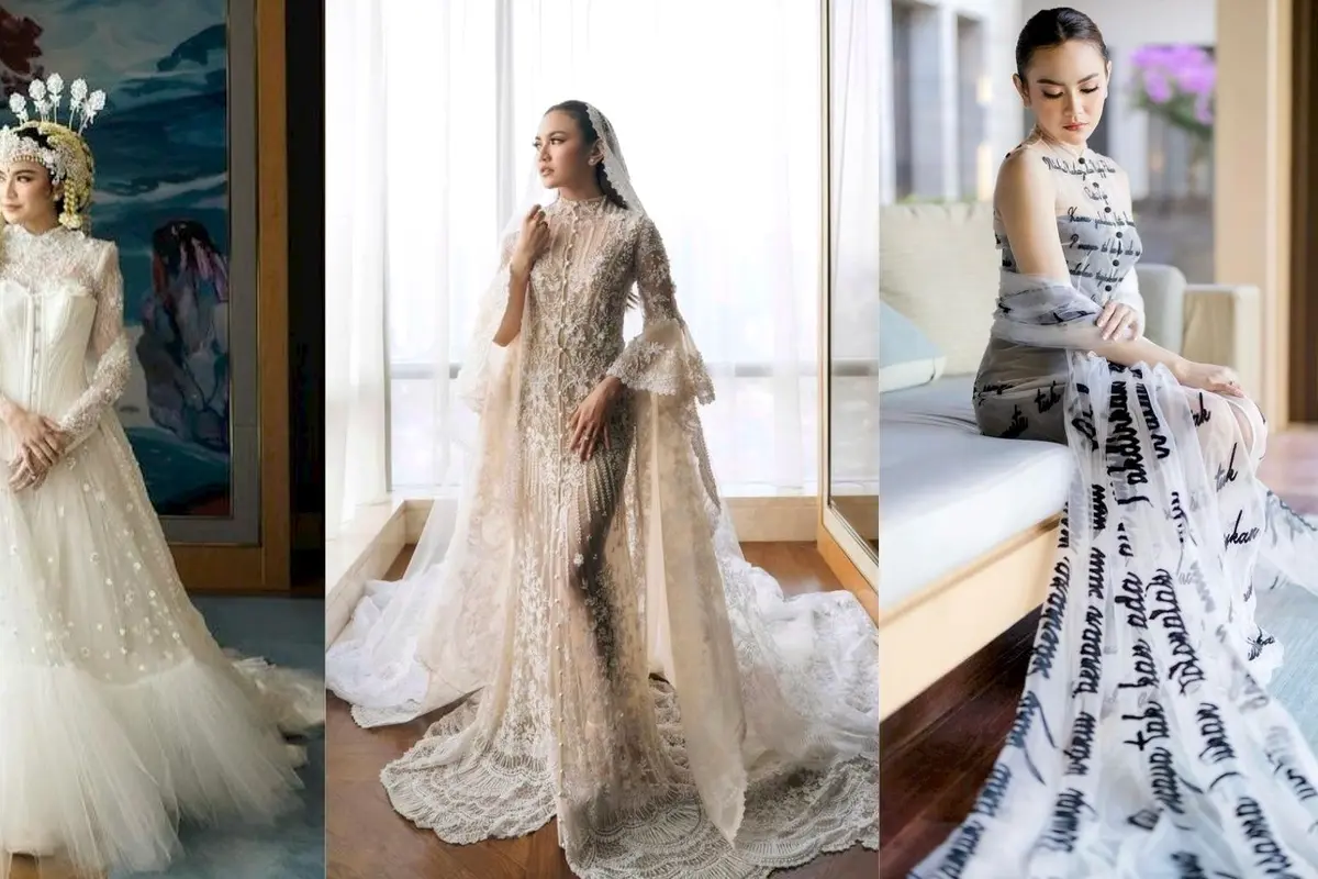 Potret 3 Bridal Robe Mewah Mahalini yang Secantik Gaun Pernikahannya, Dirancang Desainer Tanah Air